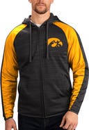 G-III SPORTS BY CARL BANKS Men's G-III Sports by Carl Banks Black Iowa Hawkeyes Neutral Zone Raglan Full-Zip Track Jacket Hoodie