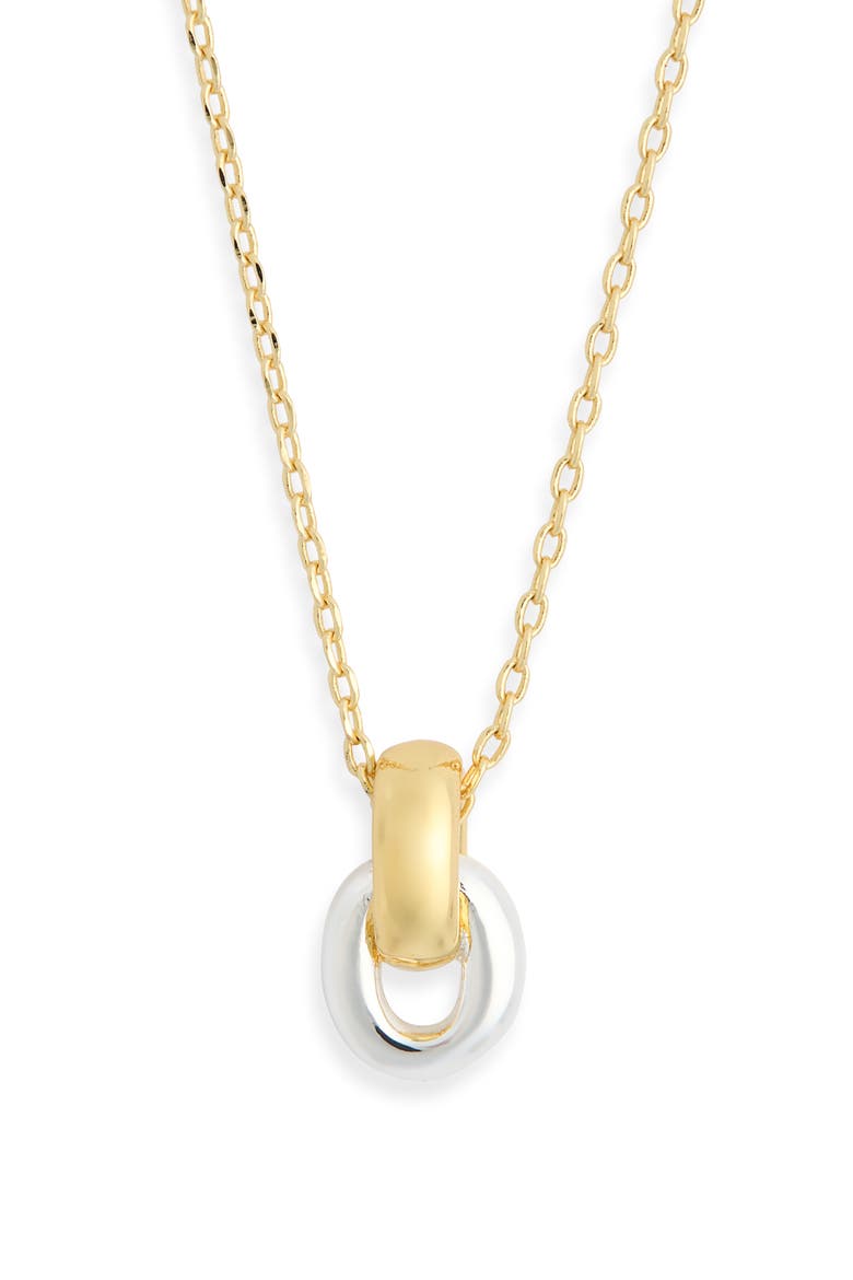Demi Fine Orbital Pendant Necklace, Main, color, GOLD- SILVER