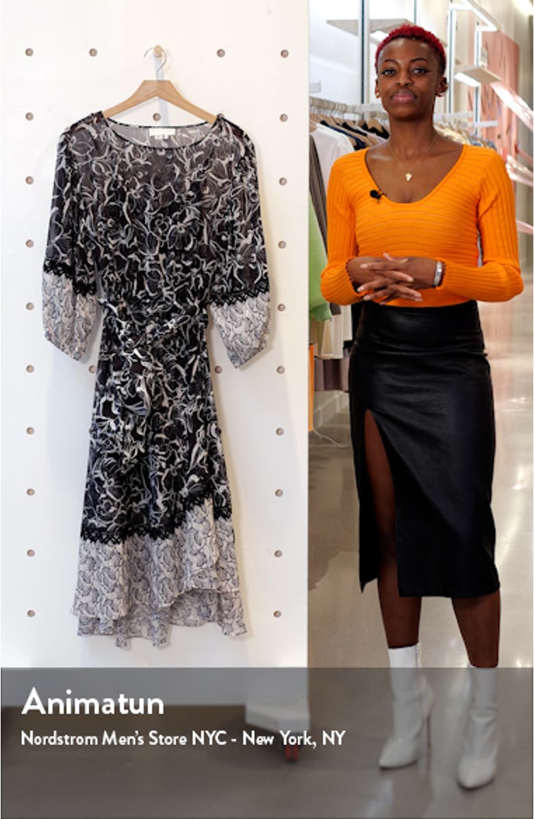 Floral Chiffon Midi Dress, sales video thumbnail