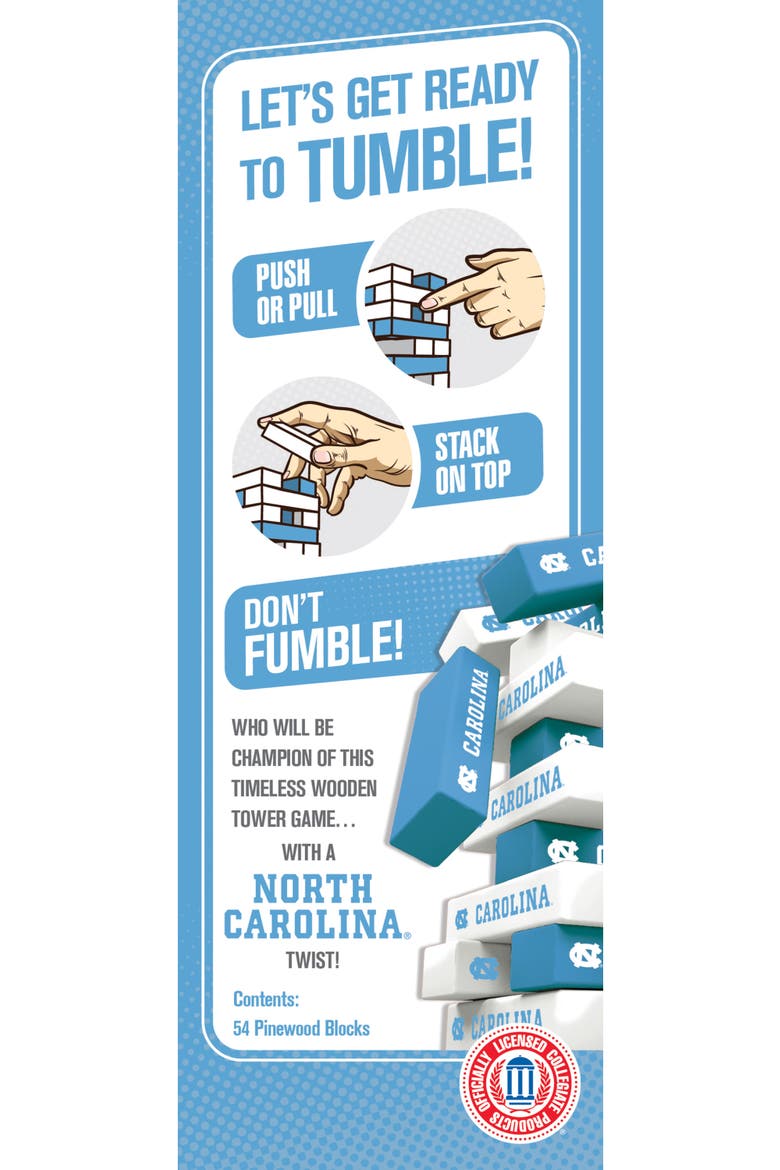 UNC Tar Heels Tumble Tower, Alternate, color, Multicolor