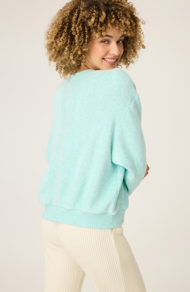 PJ Salvage Secret Garden Pajama Sweatshirt, Alternate, color, Light Mint
