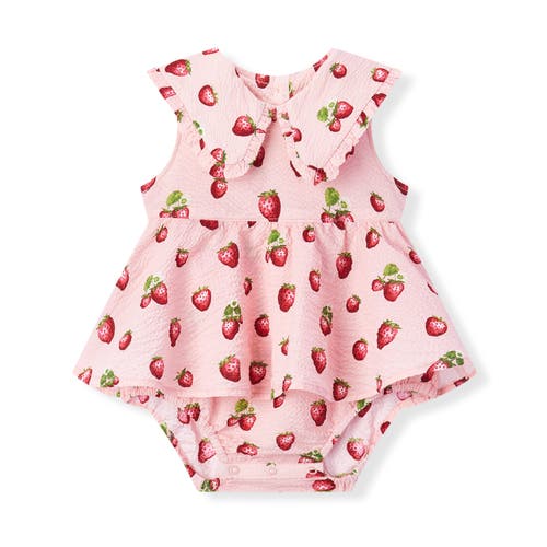 Milkbarn Ruffle Collar One Piece In Red