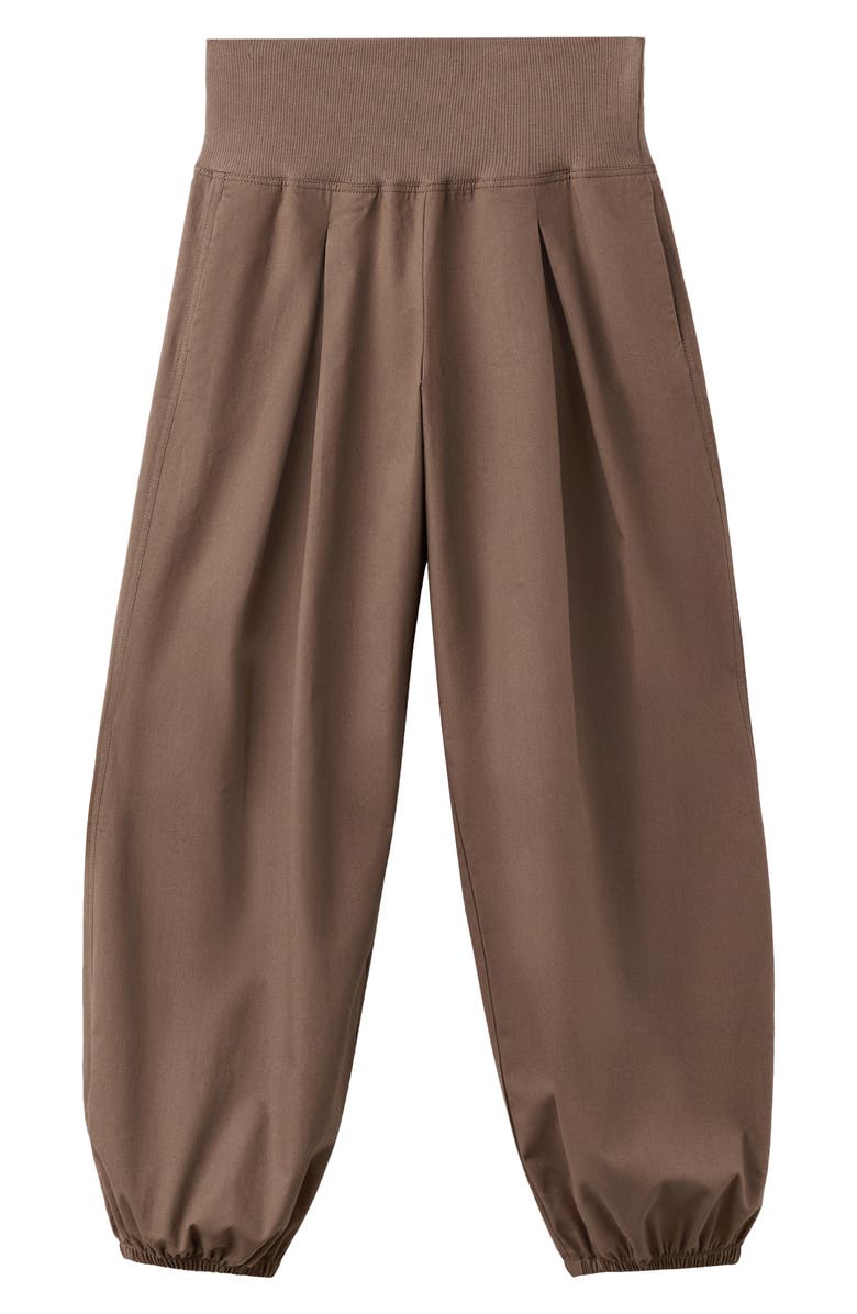 MANGO Pull-On High Waist Cotton Balloon Pants, Alternate, color, 