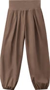 MANGO Pull-On High Waist Cotton Balloon Pants