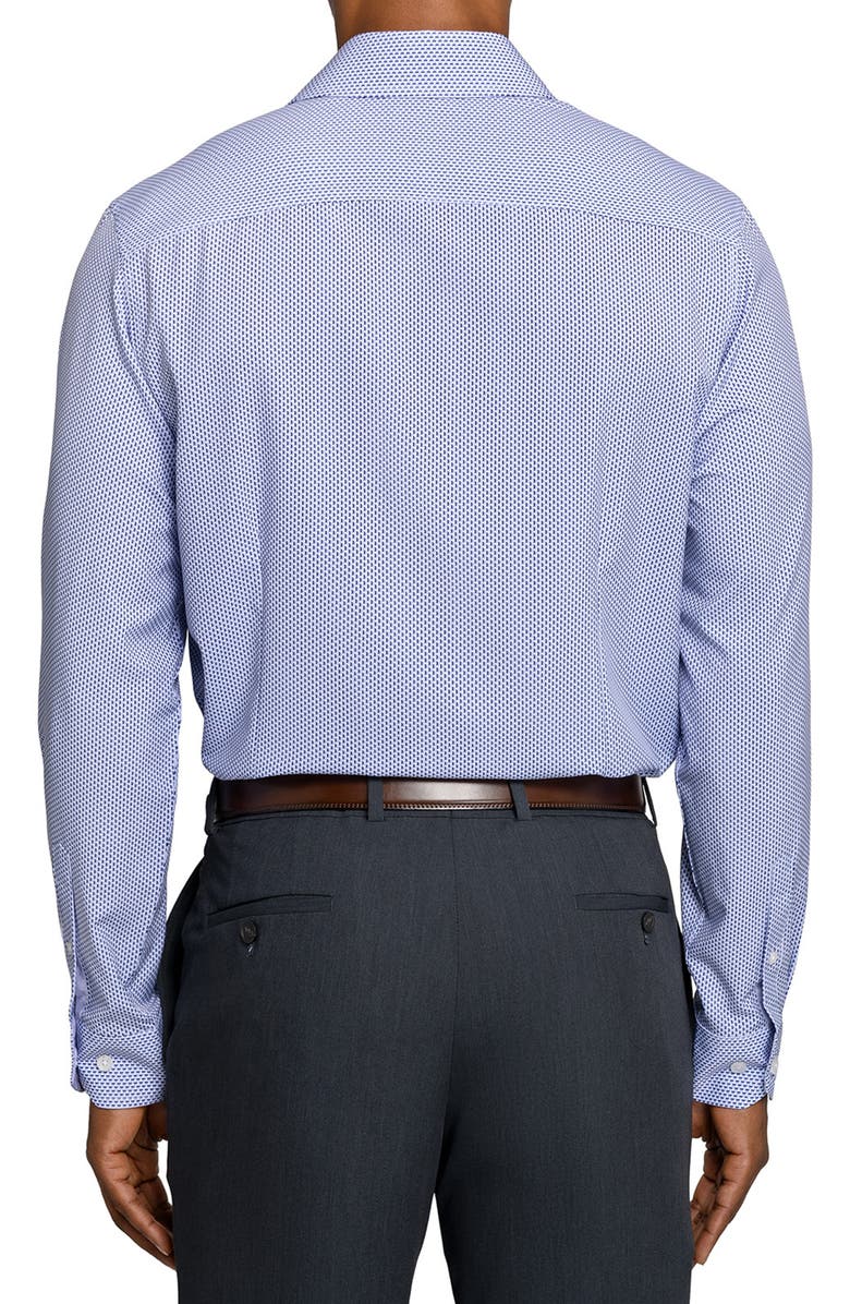 W.R.K Regular Fit Tile Print Performance Dress Shirt, Alternate, color, White/ Purple