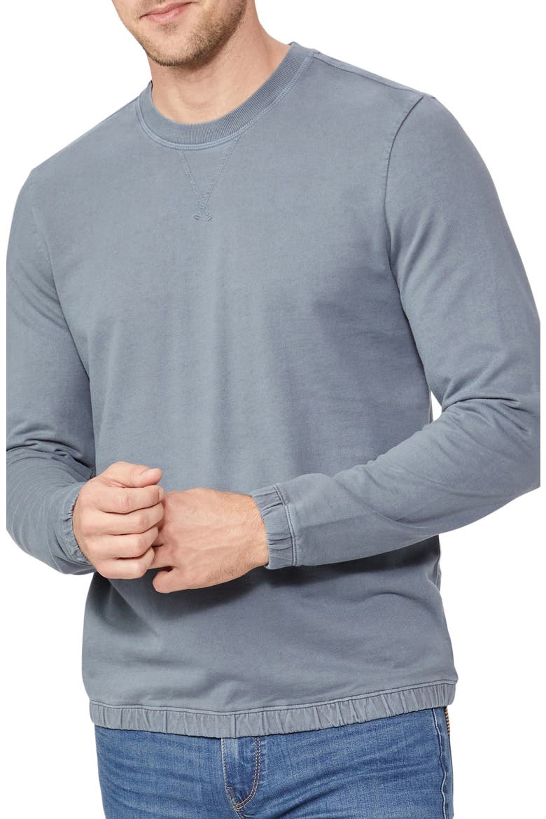 Jaxton Cotton French Terry Pullover, Main, color, VINTAGE RIVER STONE