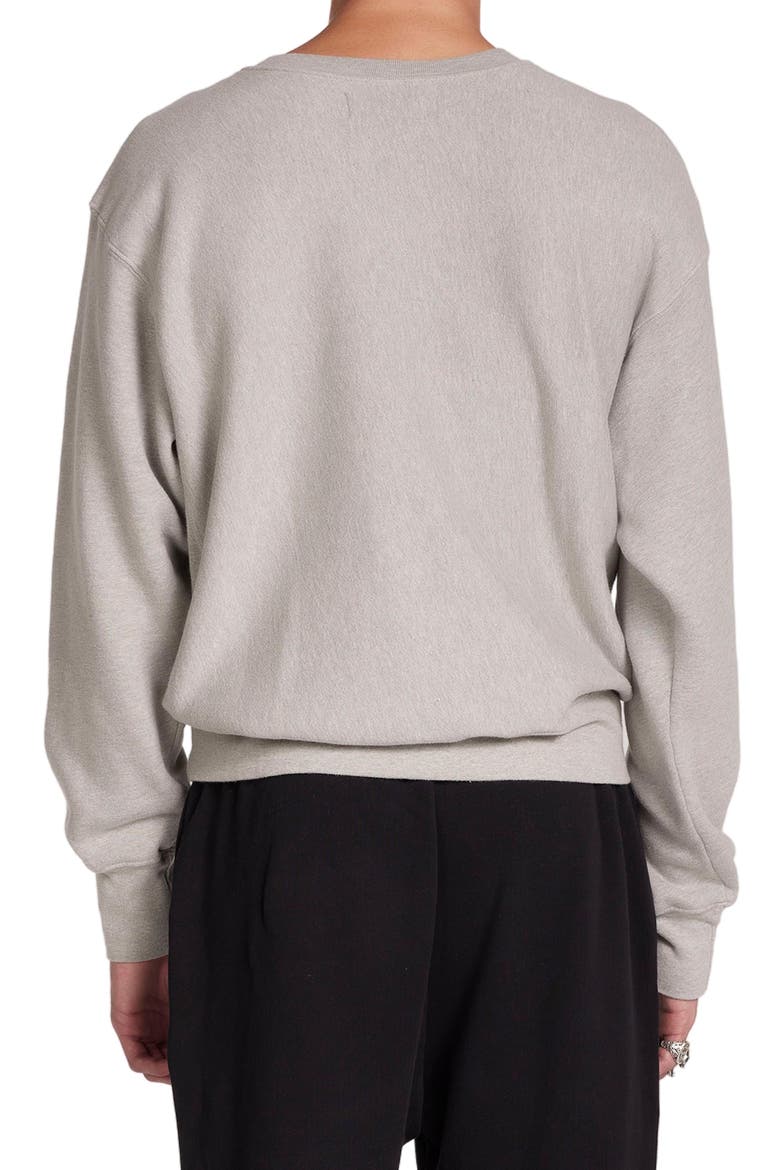 HeavyWeight Cropped Crew Sweater, Alternate, color, Heather Grey