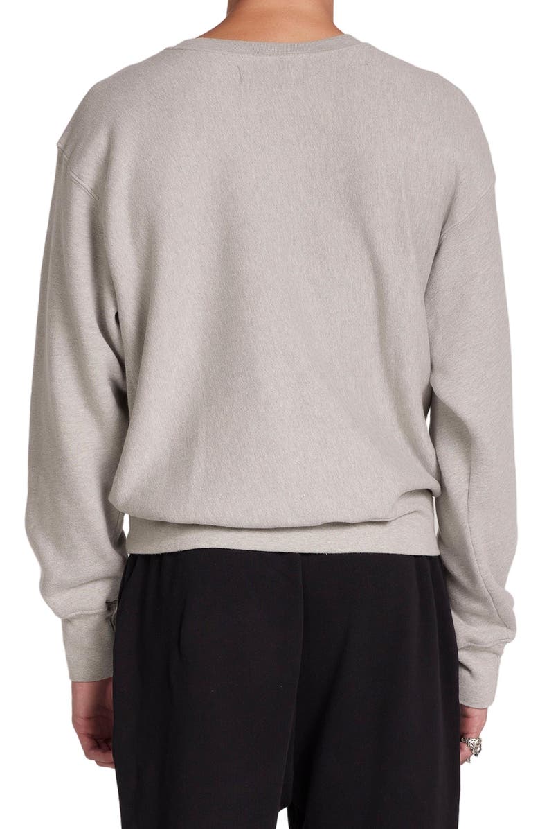 Les Tien HeavyWeight Cropped Crew Sweater, Alternate, color, Heather Grey