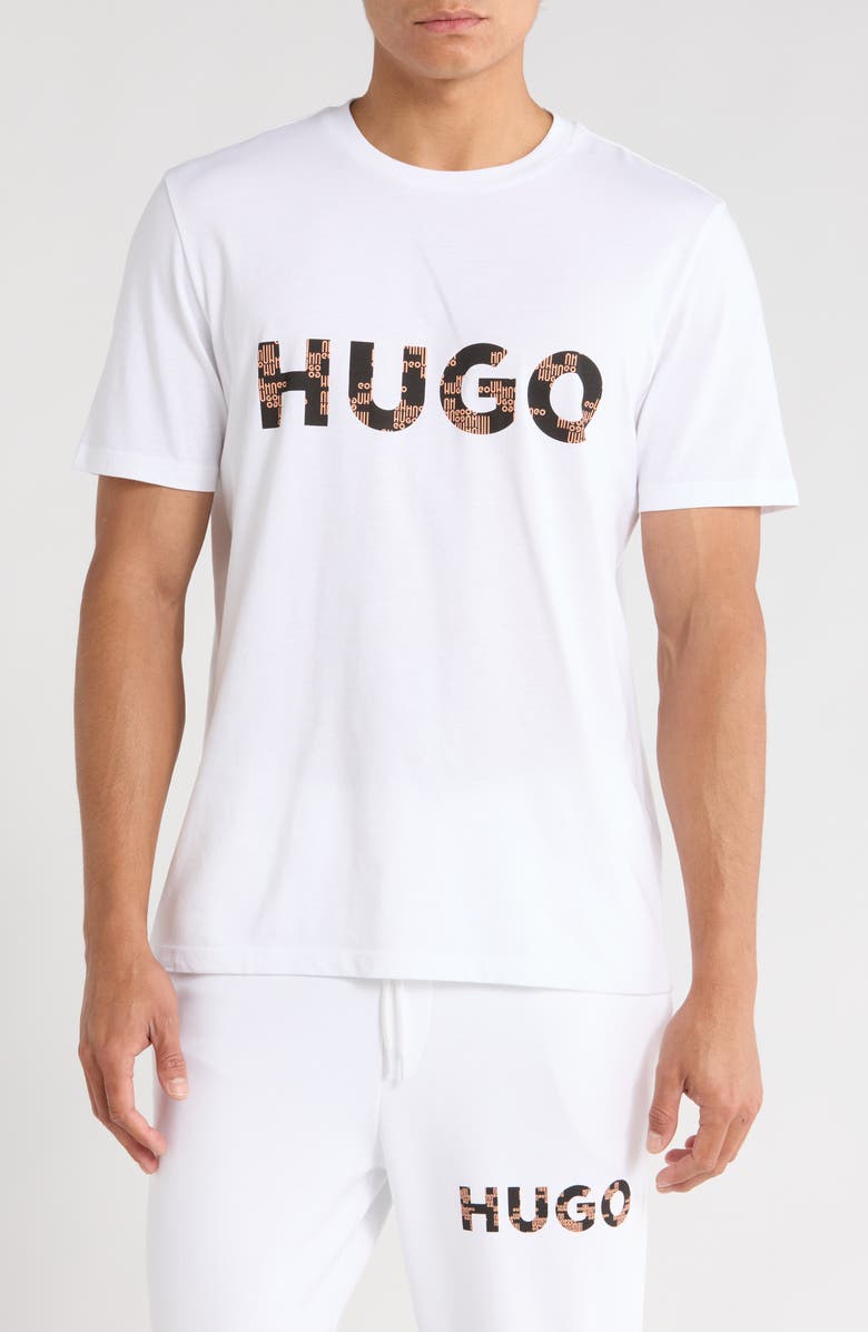 HUGO Dunocyo Graphic T-Shirt, Main, color, White
