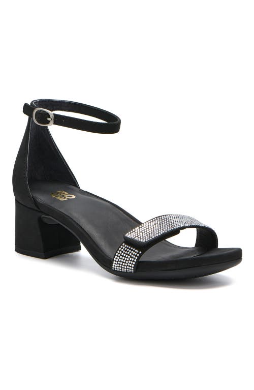Abeo Avenue Strap Heels In Black Sparkle - Metatarsal