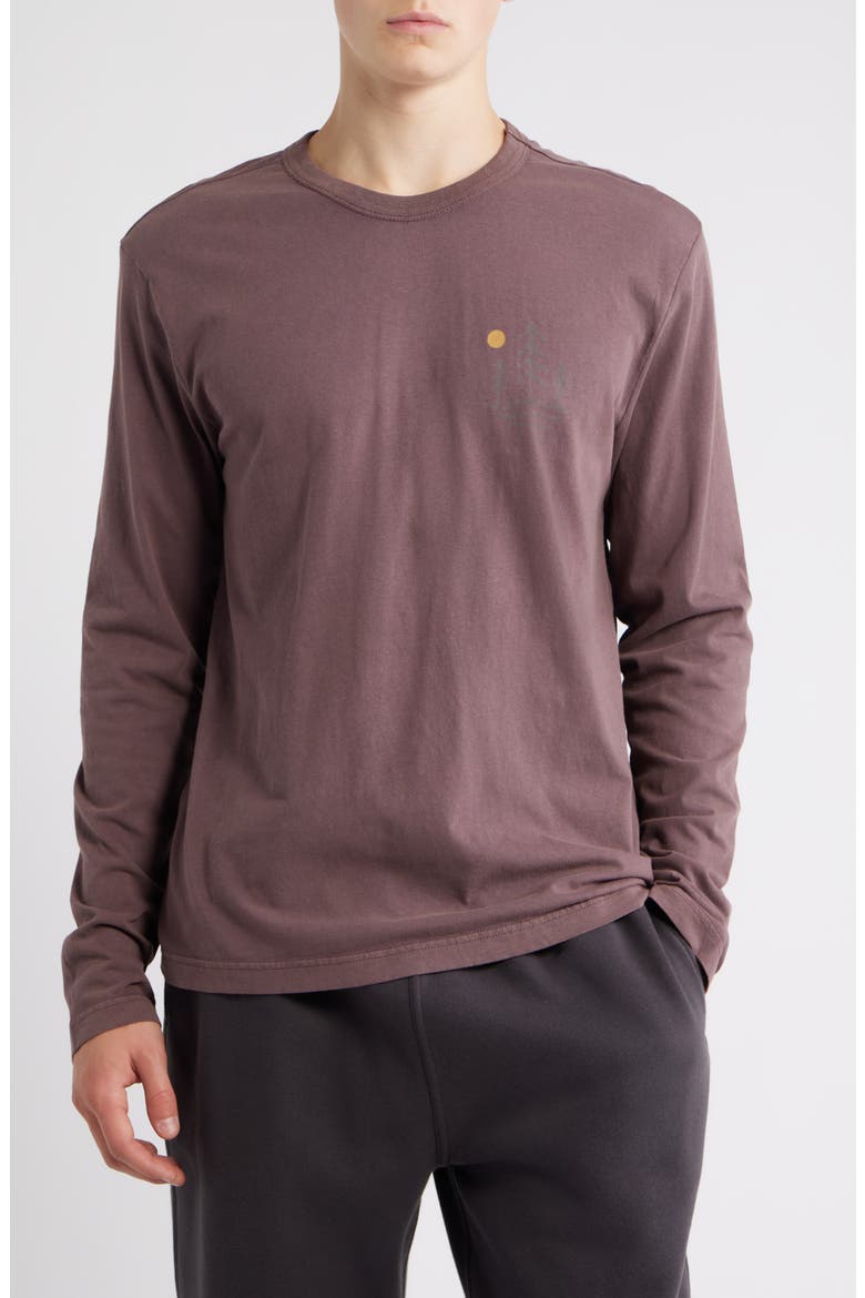 Forest Graphic Mineral Wash Long Sleeve T-Shirt, Main, color, ULTRA MAROON