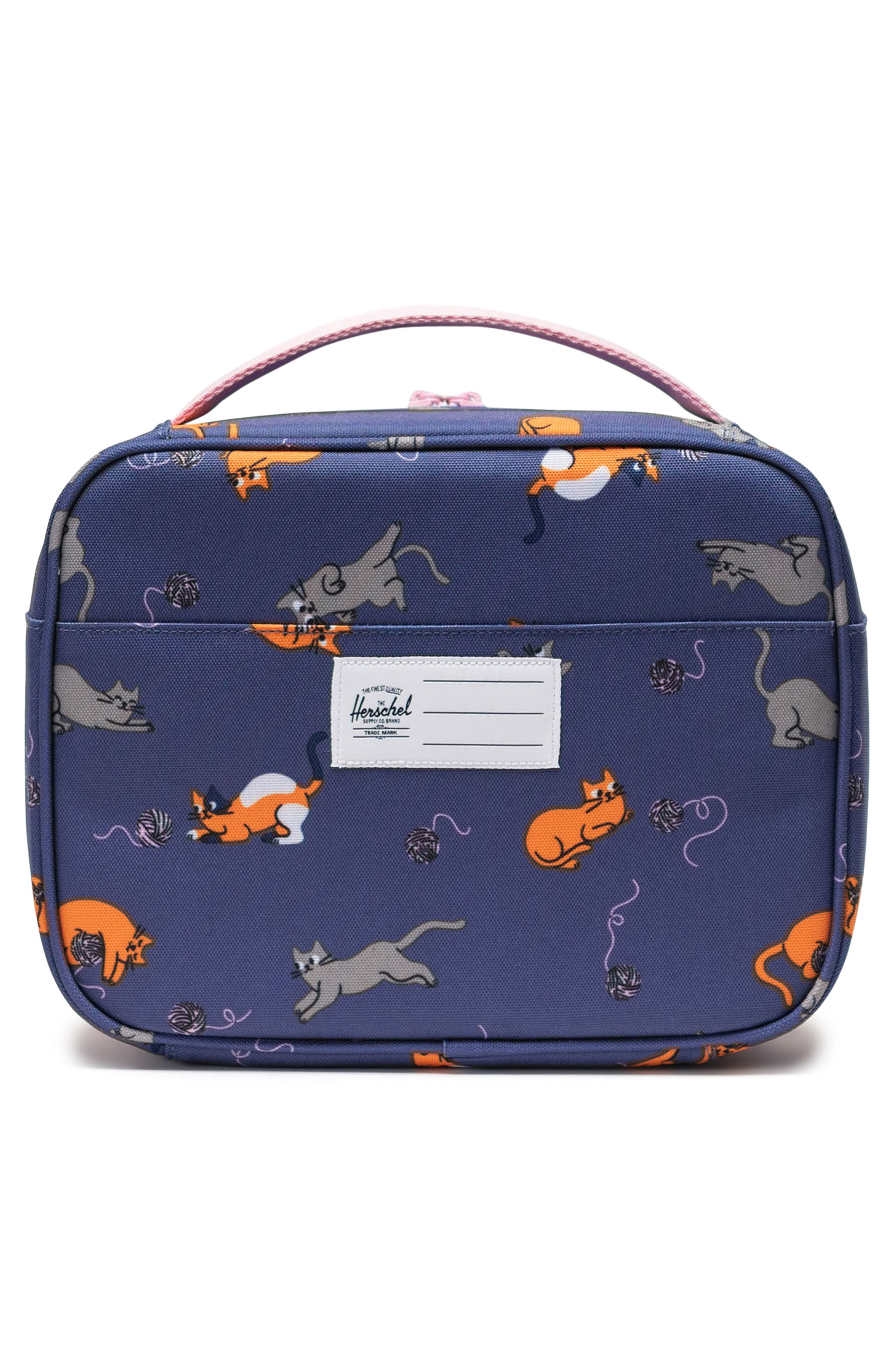 Herschel Supply Co. Kids
 Pop Quiz Lunch Bag, Alternate, color, Playing Cats