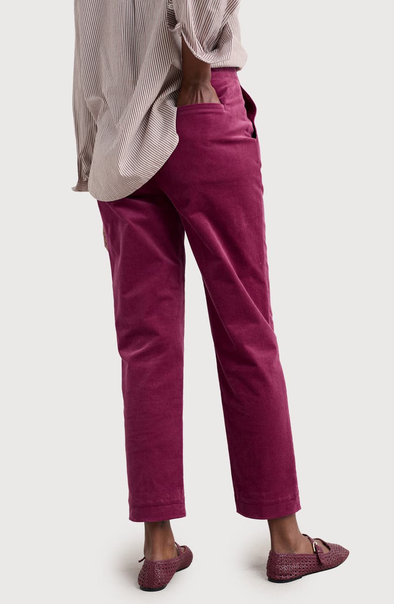 Seasalt Cornwall Crackington Sailor Button Crop Pull-On Pant, Alternate, color, Clove