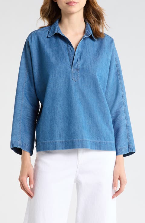Gabi Denim Popover Shirt