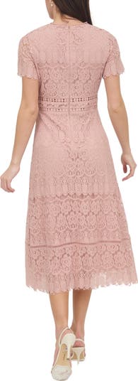 Scalloped Lace Midi Dress