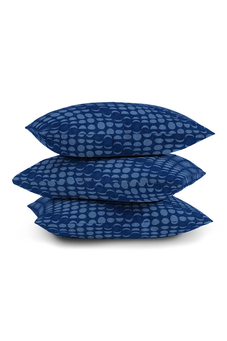 Moon Sky Phases Blues Accent Pillow, Alternate, color, BLUE