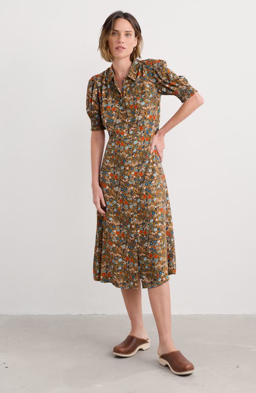 Seasalt Cornwall Bridget Print A-line Shirtdress In Burgundy