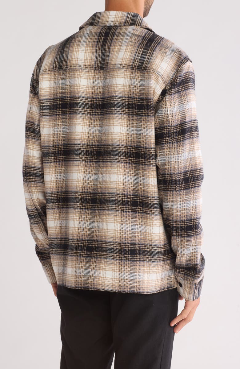 Ben Sherman Check Print Shirt Jacket, Alternate, color, Camel