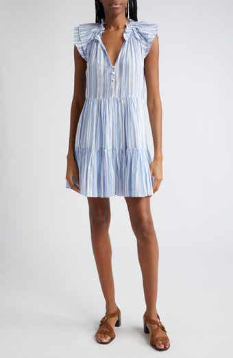 Veronica Beard Zee Stripe Tiered Minidress