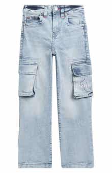 True Religion Kids' Leila Wide Leg Cargo Jeans