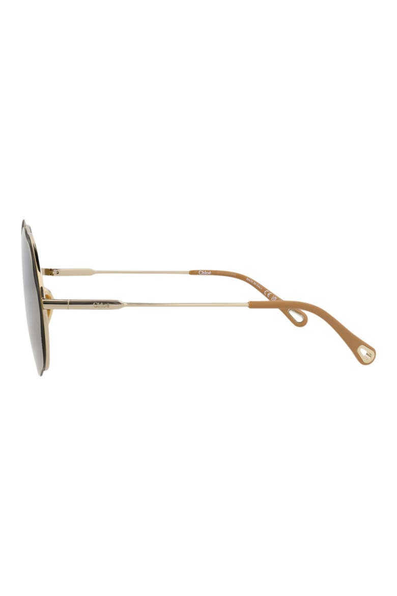 61mm Round Sunglasses, Alternate, color, GOLD GOLD GREEN