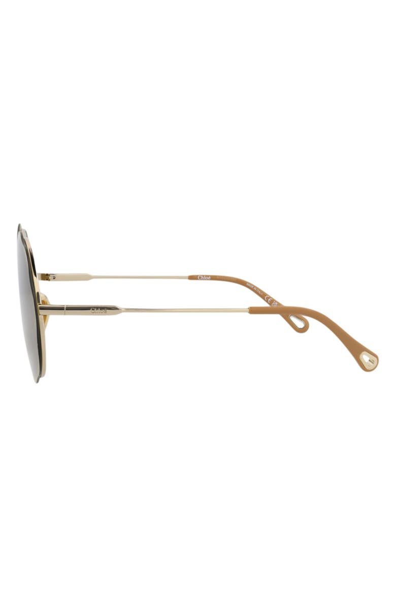 Chloé 61mm Round Sunglasses, Alternate, color, Gold Gold Green