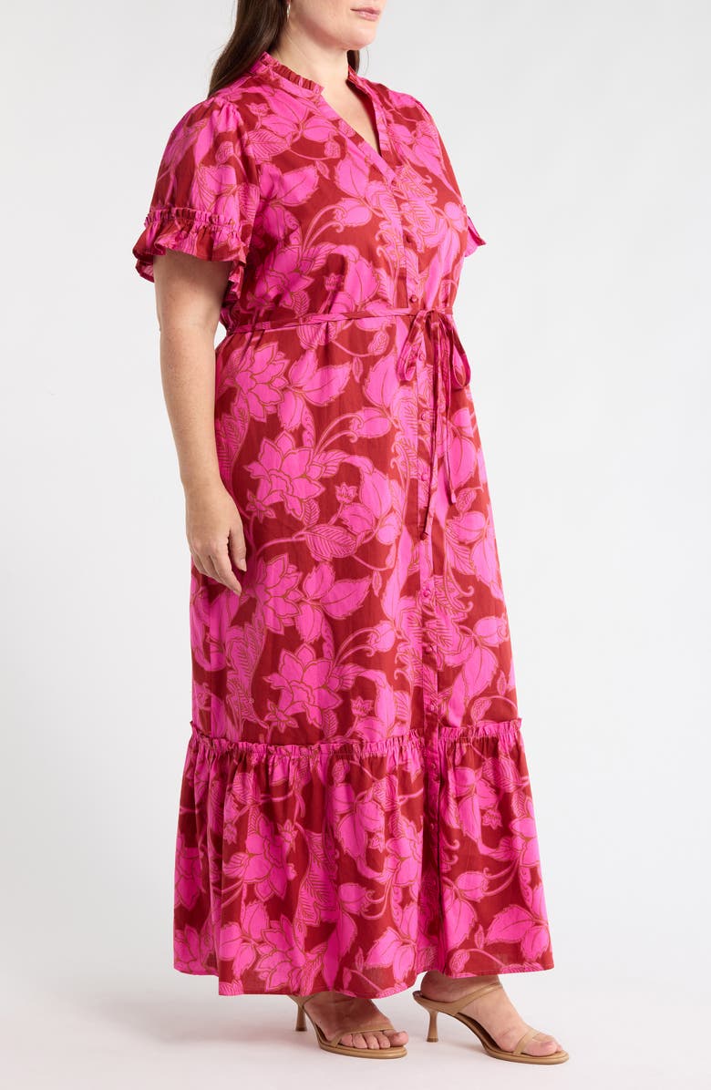SUGARLIPS Craney Floral Alna Maxi Shirtdress, Alternate, color,