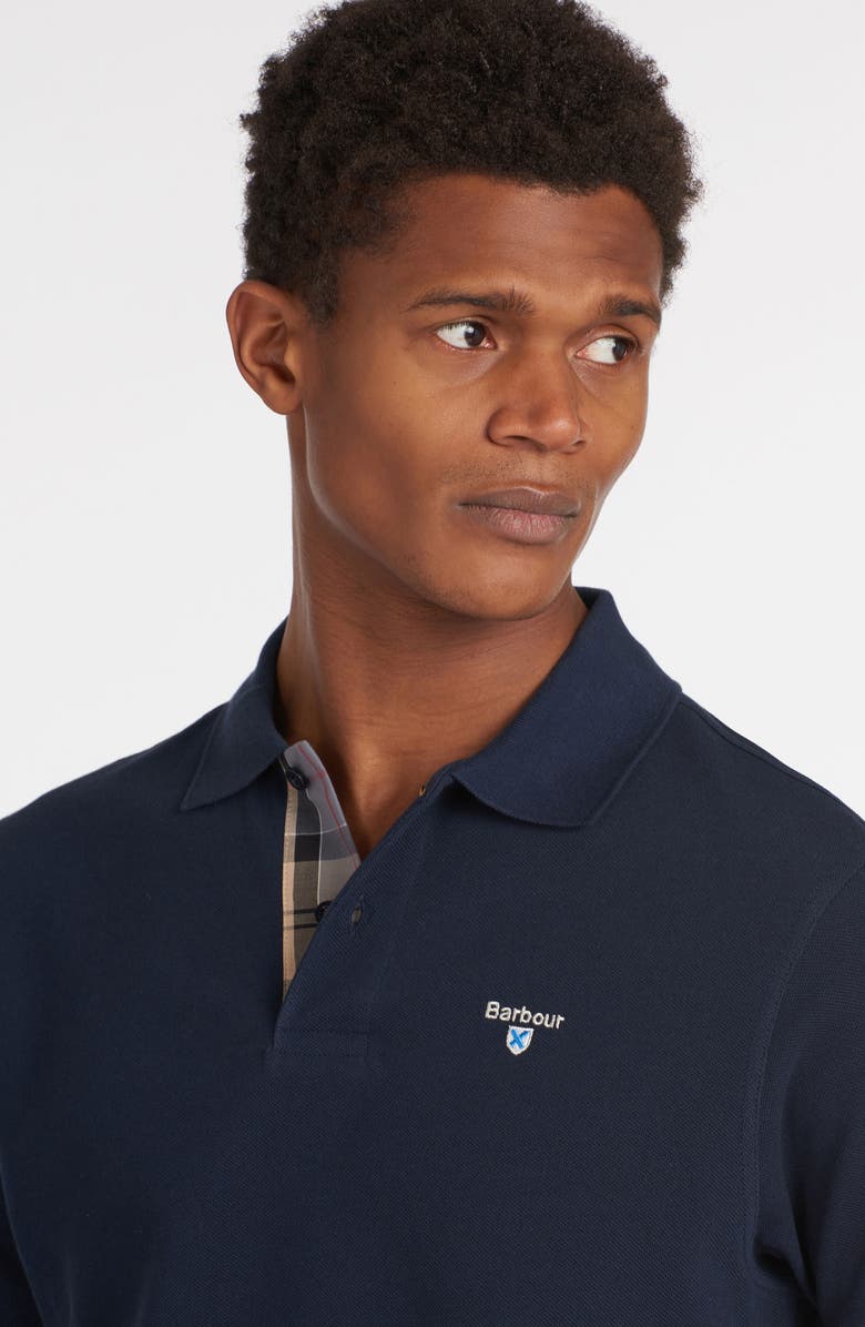 Barbour Regular Fit Tartan Piqué Polo, Alternate, color, New Navy