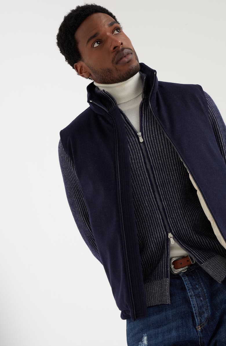 Brunello Cucinelli Flannel down vest, Alternate, color, 