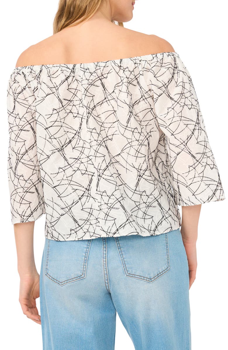 1.STATE Off the Shoulder Top, Alternate, color, Ultra White