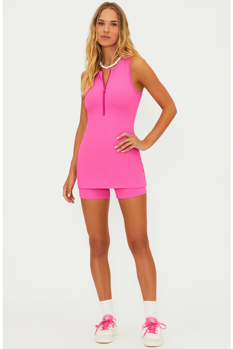 Olina Textured Back Cutout Romper, Alternate, color, SUMMER STRAWBERRY WAFFLE