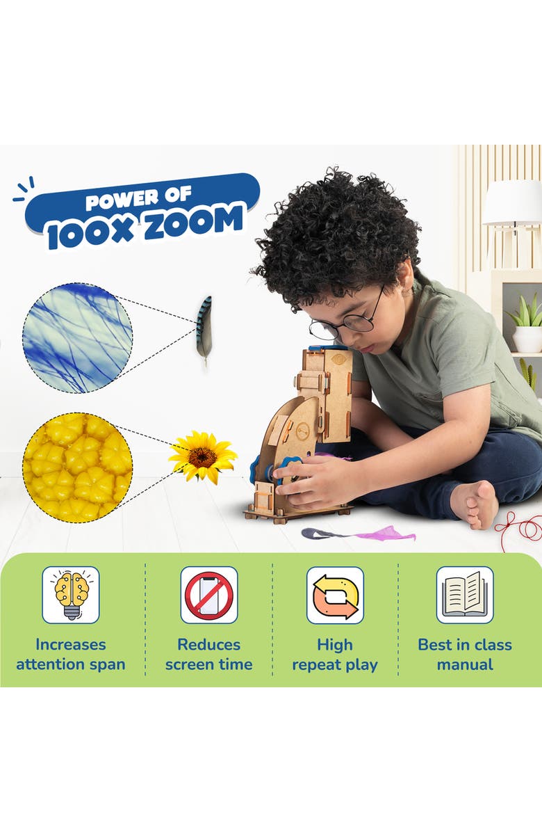 Smartivity Microscope Diy Science Toy, Stem Building Set, Ages 8+, Alternate, color, Multicolored