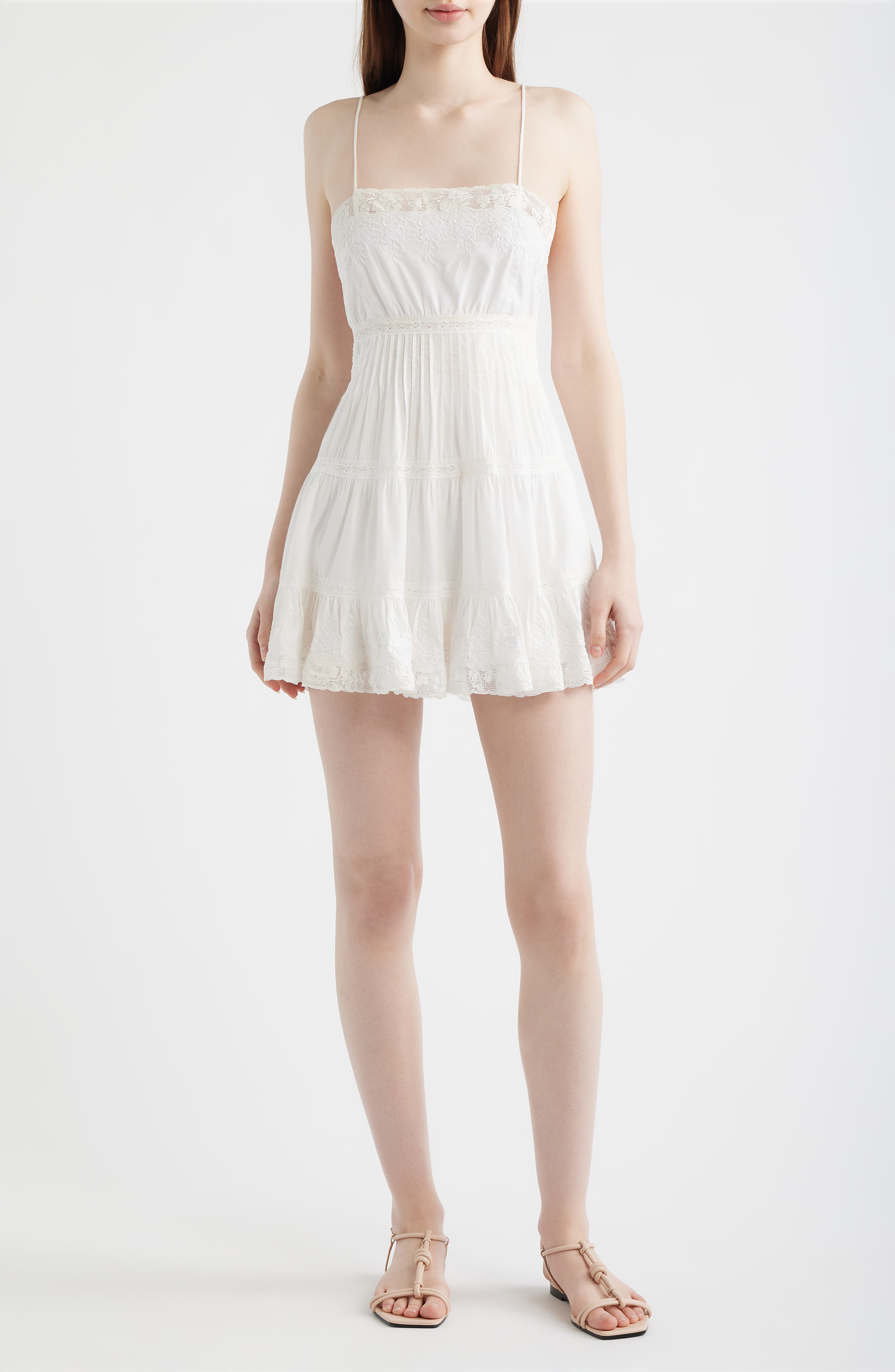 Zuri Lace Tiered Minidress