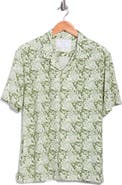 DENIM AND FLOWER Floral Short Sleeve Button-Up Shirt