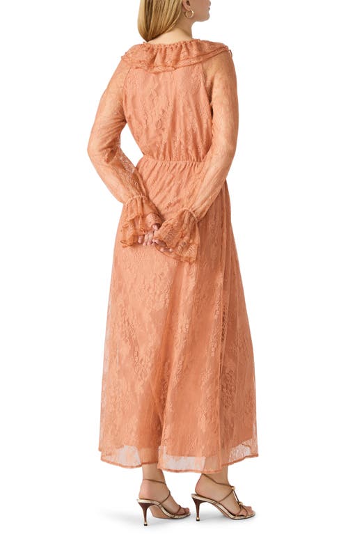 Steve Madden Rosabella Long Sleeve Lace Dress In Orange