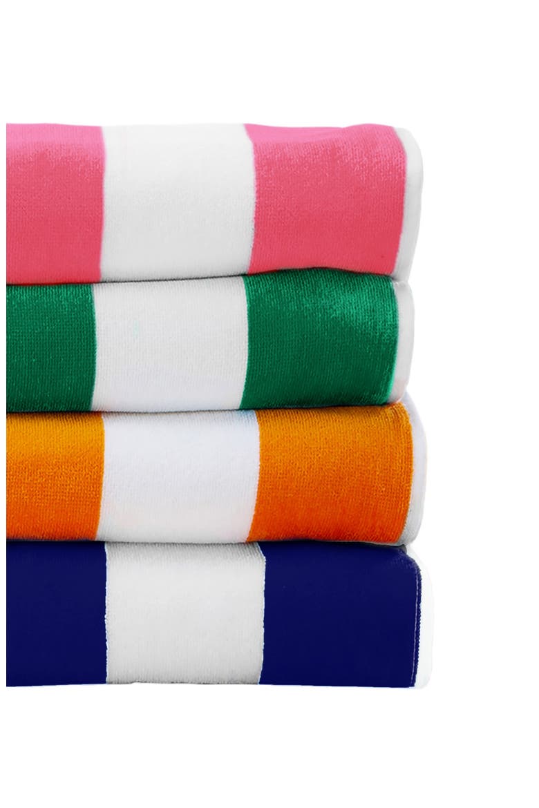 Oversize Stripe 4-Pack Beach Towels, Main, color, MULTI PACK