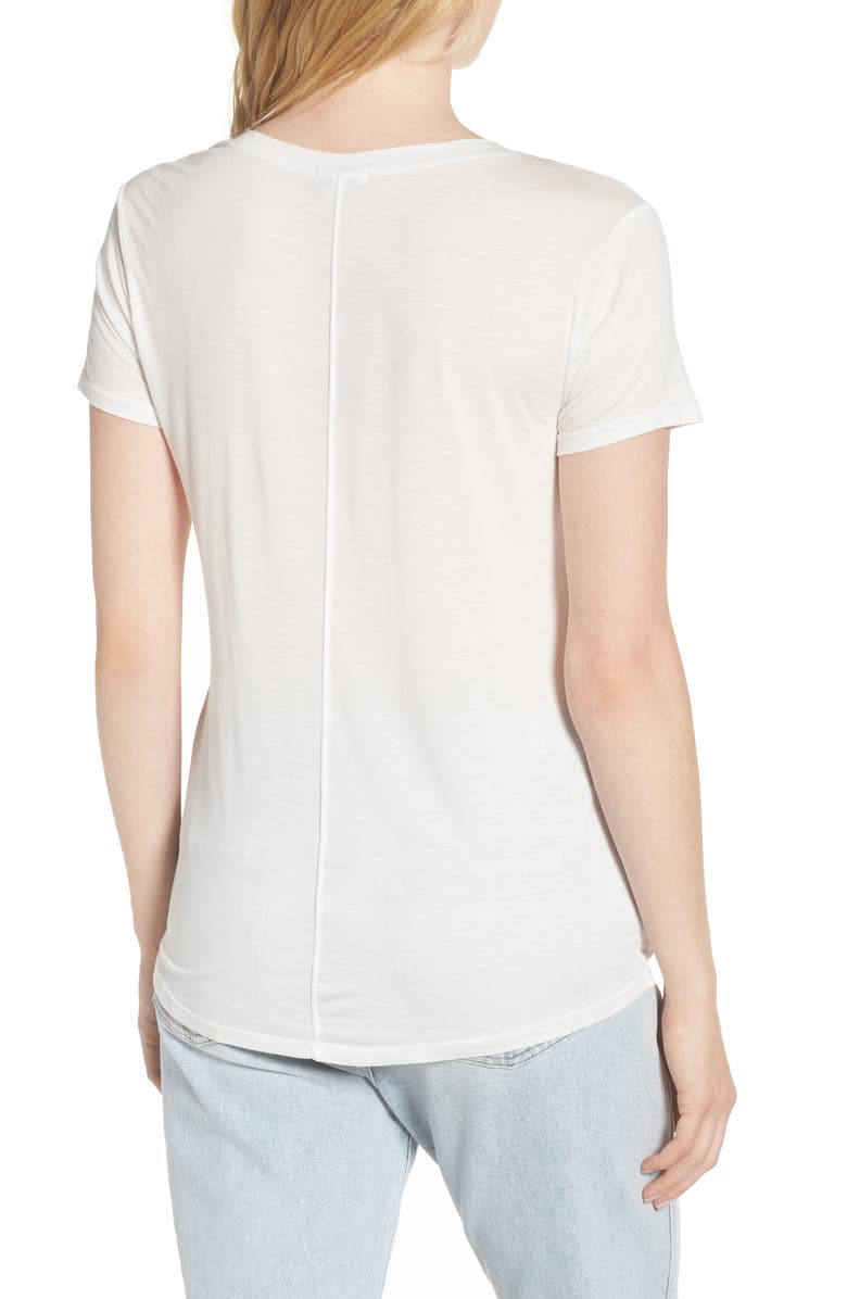Splendid Sloane Scoop Tee, Alternate, color, White