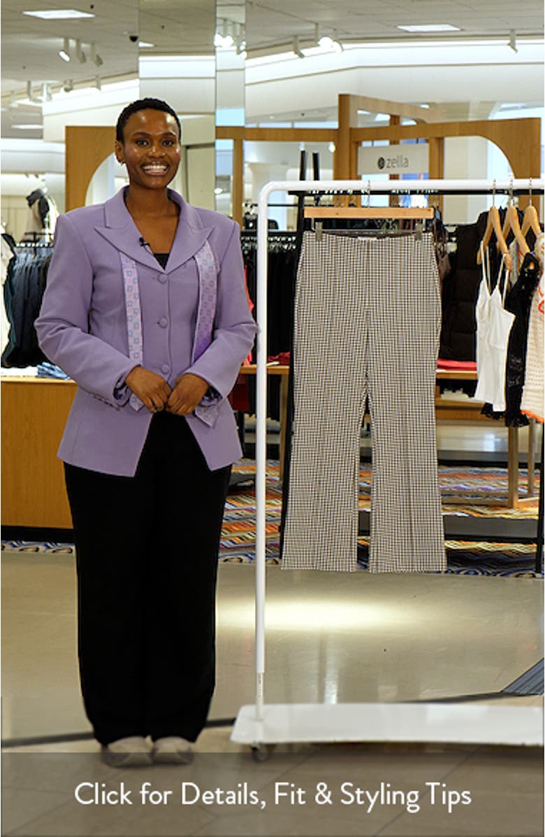 Niki Mid Rise Crop Gingham Pants, sales video thumbnail