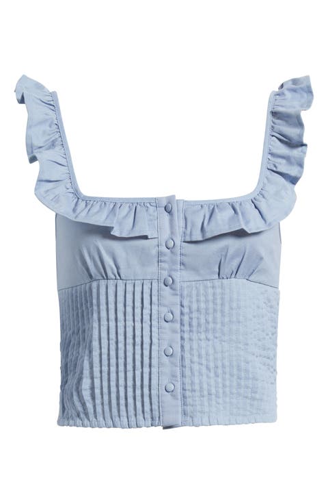 Dervla Pintuck Ruffle Tank