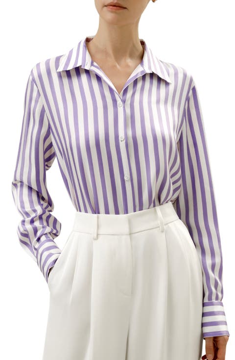 Classic Striped Silk Shirt