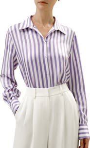 Lilysilk Classic Striped Silk Shirt
