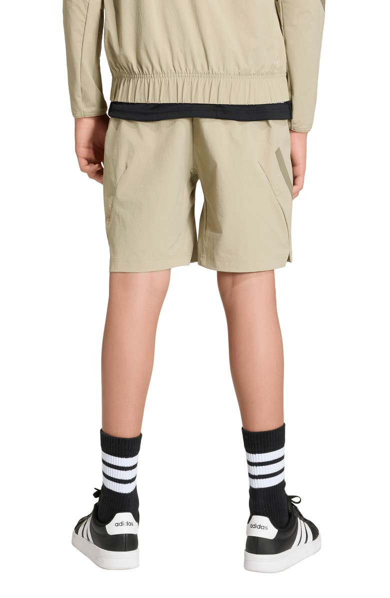 adidas Originals Kids' Z-N-E Woven Travel Shorts, Alternate, color, Wonder Cargo/ Clay