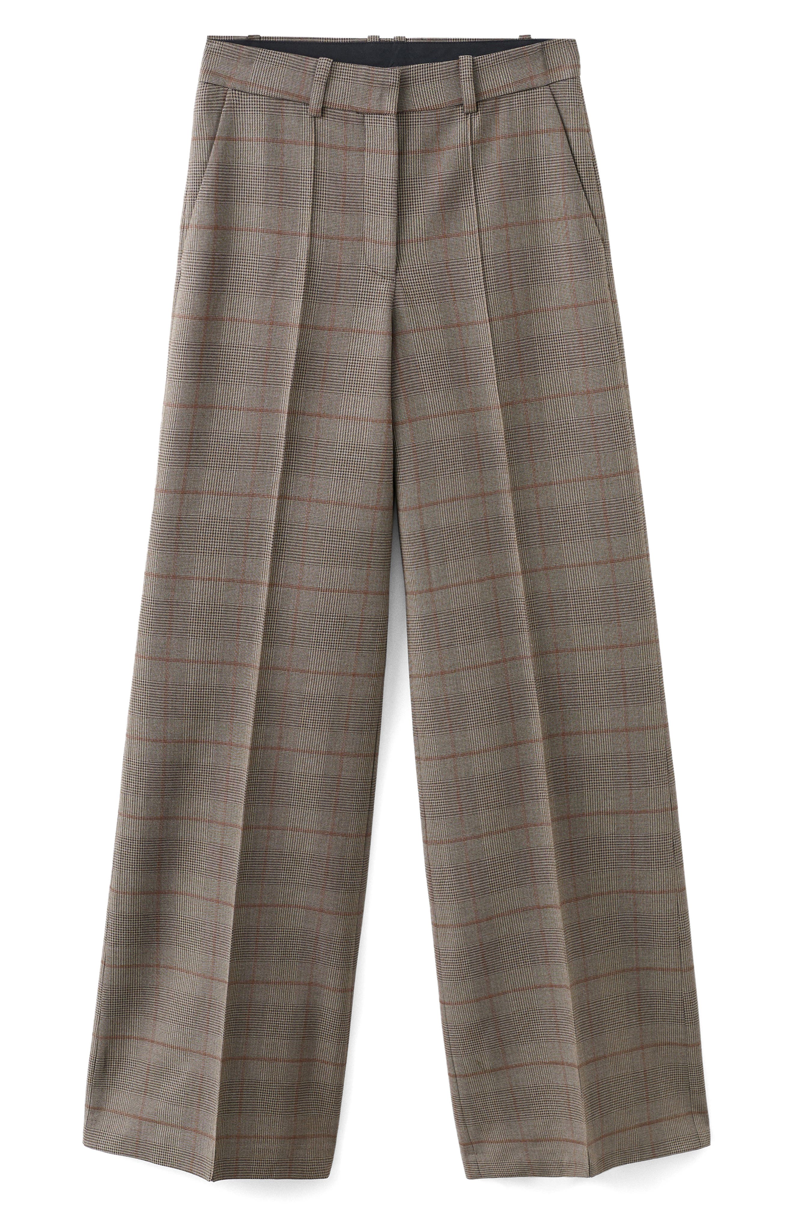 Check High Rise Straight Leg Pants