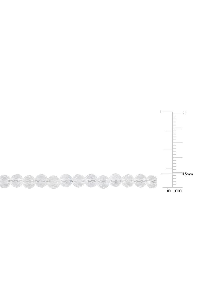 DELMAR White Topaz Beaded Necklace & Bracelet Set, Alternate, color, White