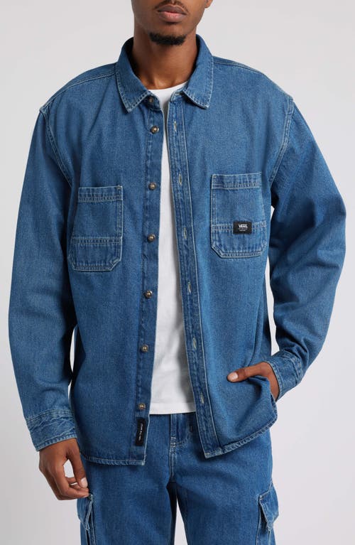 Vans Stevens Denim Button-Up Shirt in Vintage Indigo 