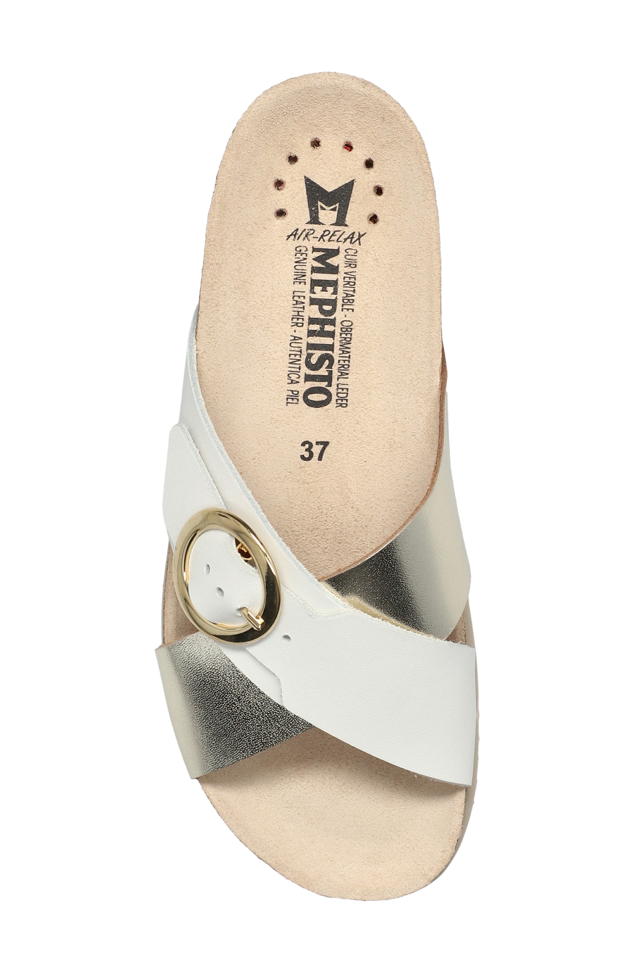 Hirina Slide Sandal, Alternate, color, METALLIC GOLD