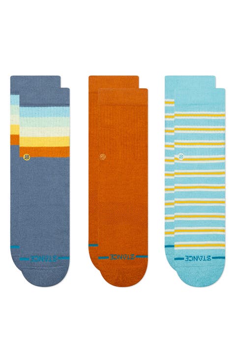 Kids' Maliboo Assorted 3-Pack Crew Socks (Big Kid)