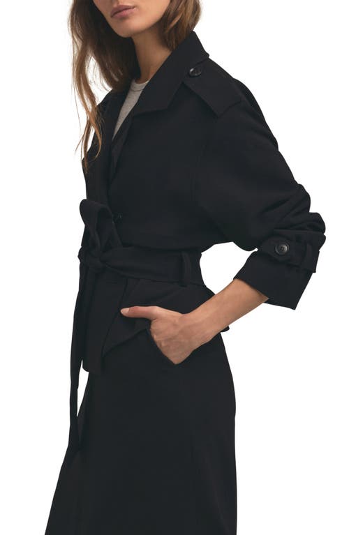 Favorite Daughter The Charles Crop Trench Coat In Black