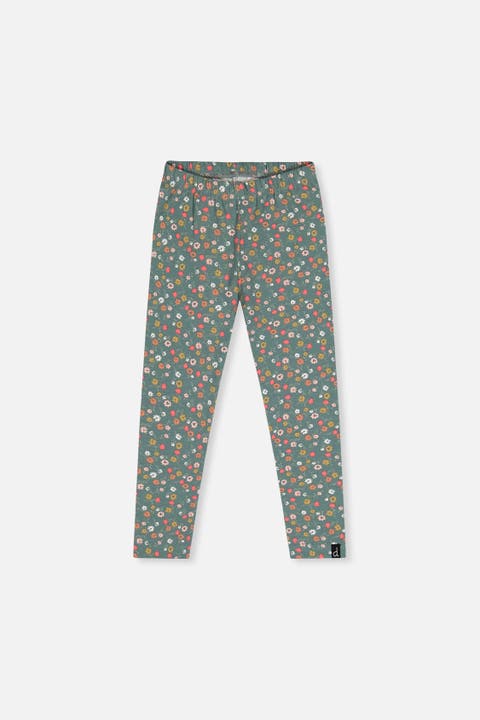 Organic Cotton Ditsy Floral Elastic Waist Leggings