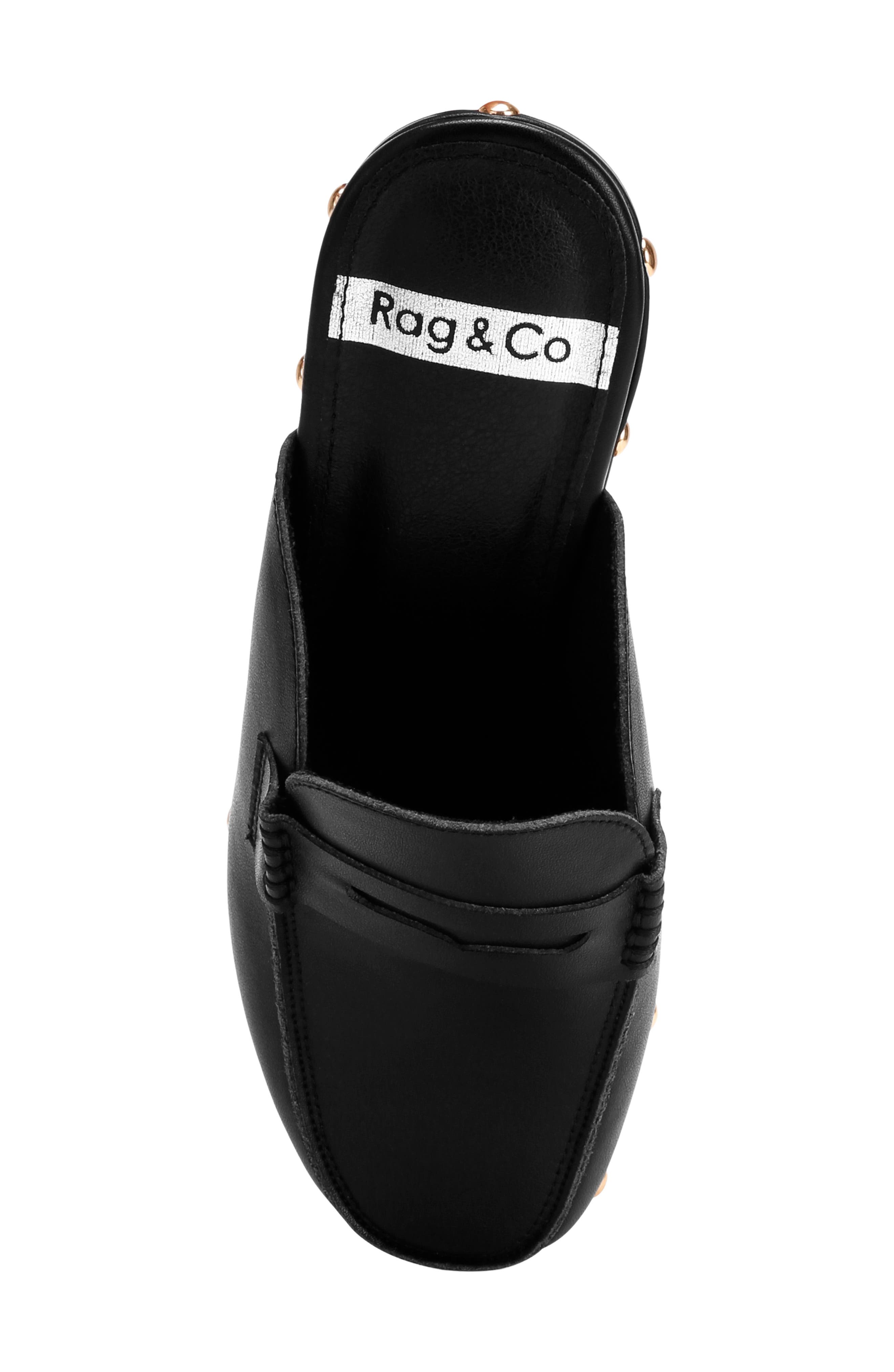 Lycra Stud Platform Mule, Alternate, color, BLACK